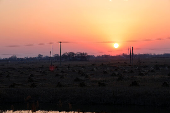 湿地夕阳