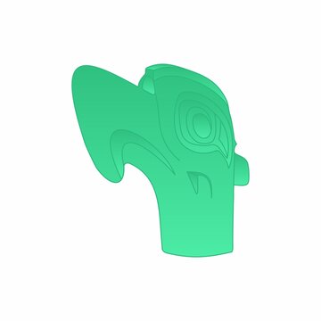 三星堆商青铜大鸟头插画