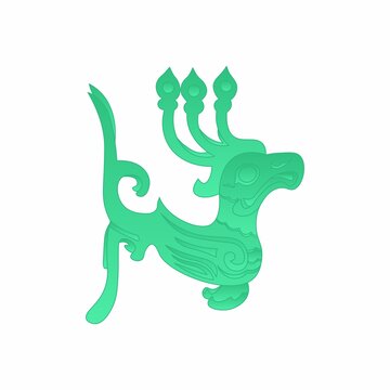 三星堆青铜鸟插画