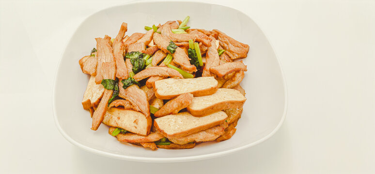 香干炒猪颈肉