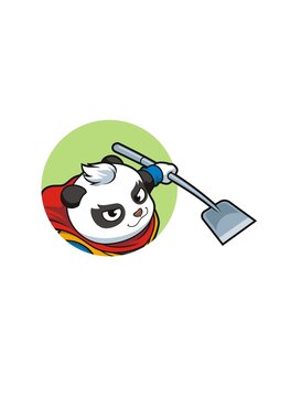 卡通侠客熊猫头像矢量图