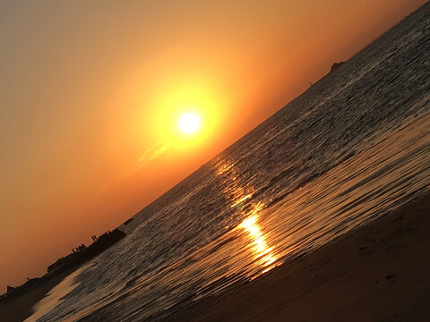 海边日落