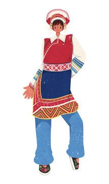 白族民族服饰女性
