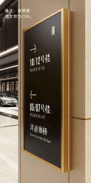 酒店索引楼层导引上墙导视牌