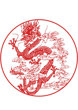 龙剪纸窗花