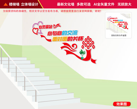 心理健康楼梯文化墙