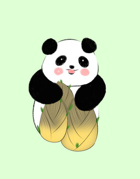 熊猫吃笋