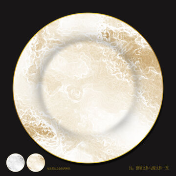 复古艺术线条陶瓷餐具花纸设计