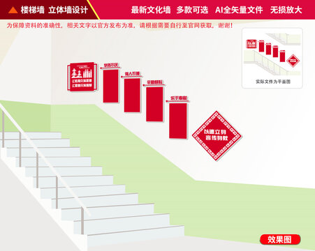 教师职业道德楼梯文化墙