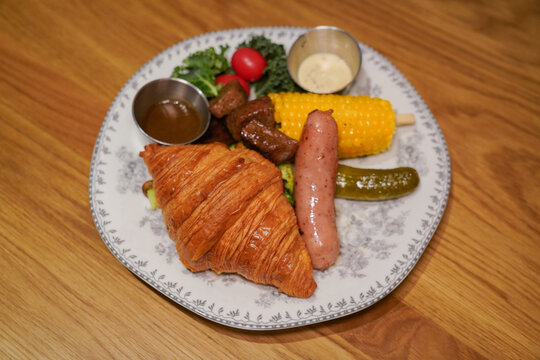 西餐早午餐简餐可颂brunch