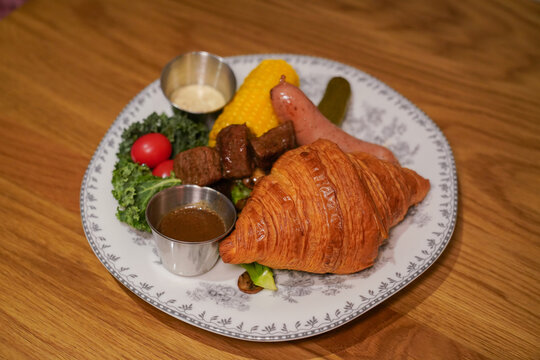 西餐早午餐简餐可颂brunch