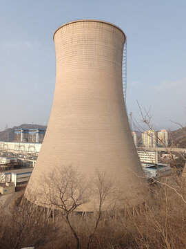 北京首钢冷却塔冷却池排气烟囱