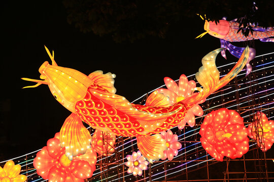 锦鲤花灯景观
