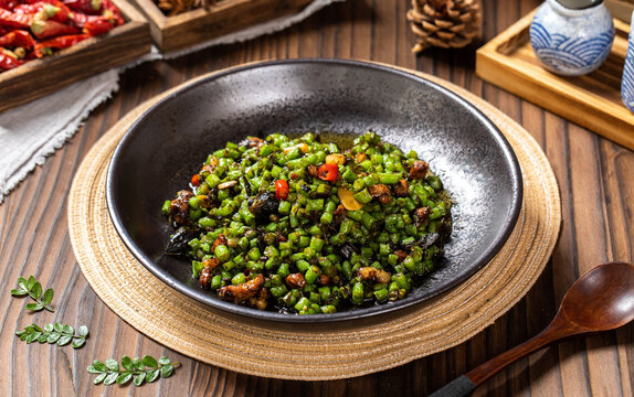 橄榄菜炒豆角