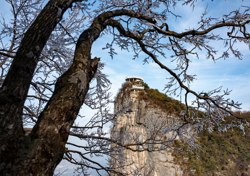 冰雪天门山绝顶