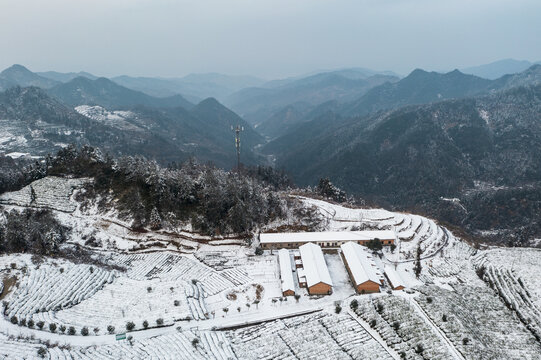 龙王垭雪景航拍