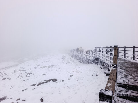 昆明轿子雪山雪天
