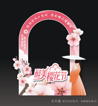 樱花节合影道具