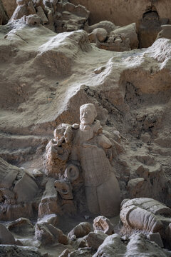 一号坑兵马俑修复现场