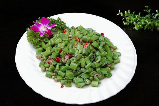 榄菜肉沫四季豆