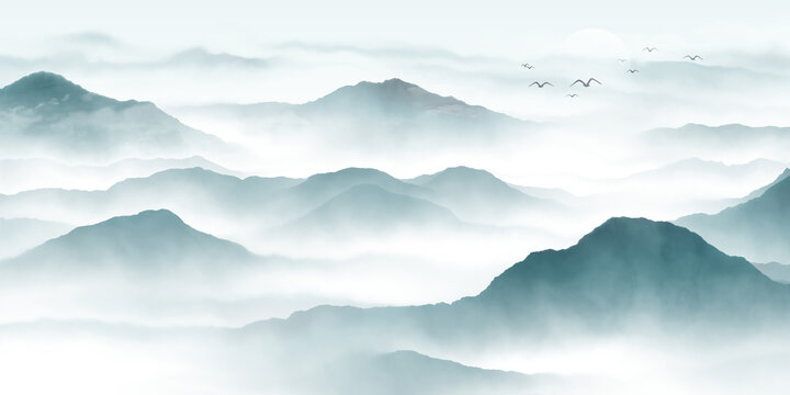 水墨山水画