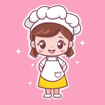 卡通女厨师