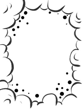 卡通黑白漫画气泡框简约装饰背景
