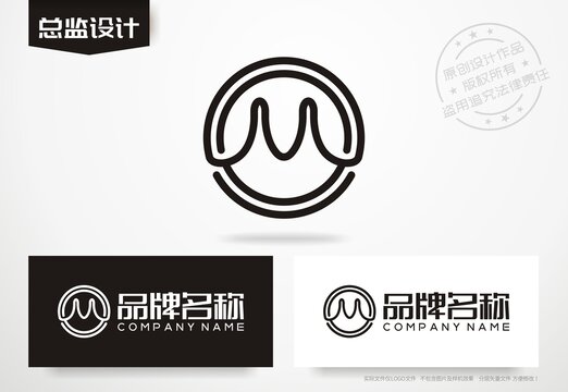 M设计logo字母M标志