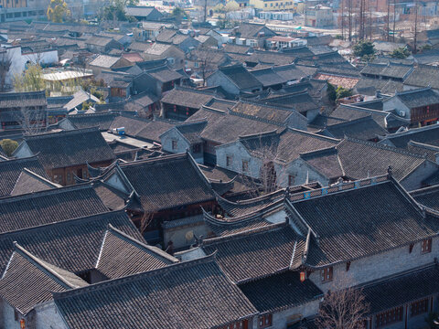 淮安市河下古镇航拍