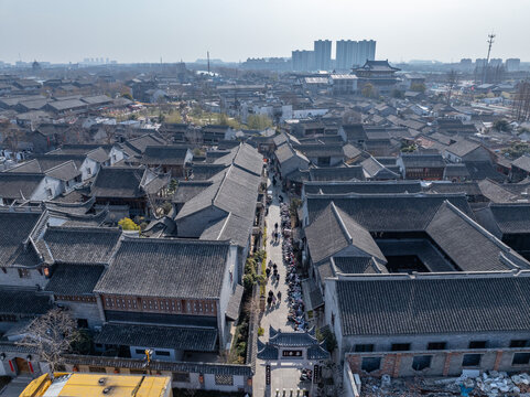 淮安市河下古镇航拍