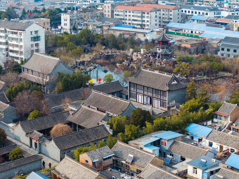 江苏省淮安市地标建筑淮安府署航拍