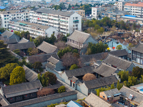 江苏省淮安市地标建筑淮安府署航拍