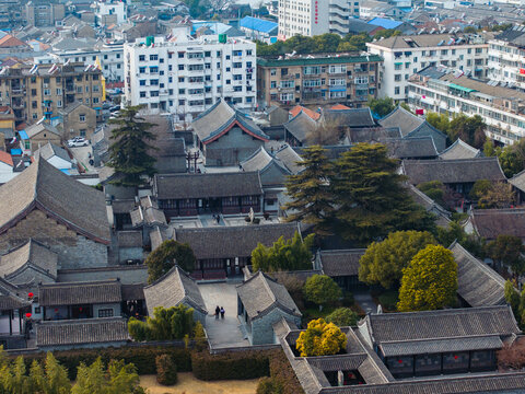 江苏省淮安市地标建筑淮安府署航拍