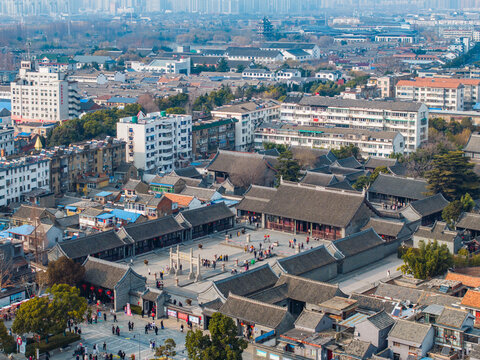 江苏省淮安市地标建筑淮安府署航拍