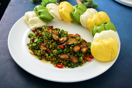 青麦仁炒鲍鱼