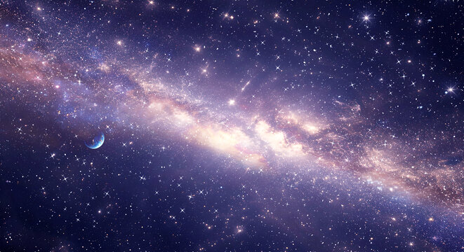 紫色星空背景图