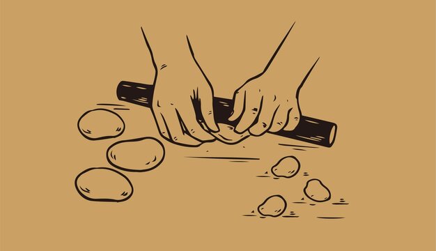 擀饺子皮