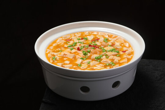 咸蛋黄虾仁豆腐