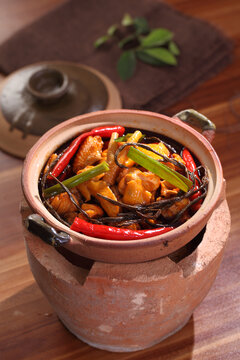 干豆角烧鸡