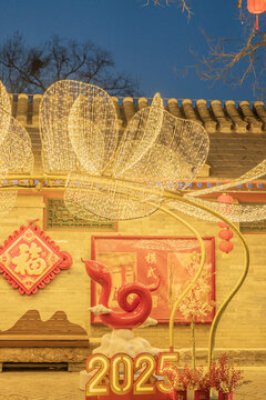 北京模式口大街新年氛围