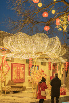 北京模式口大街新年氛围