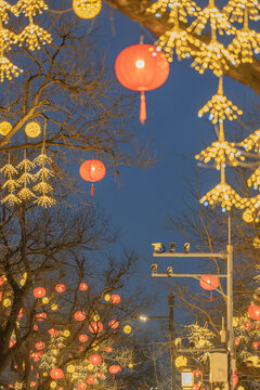 北京模式口大街新年氛围