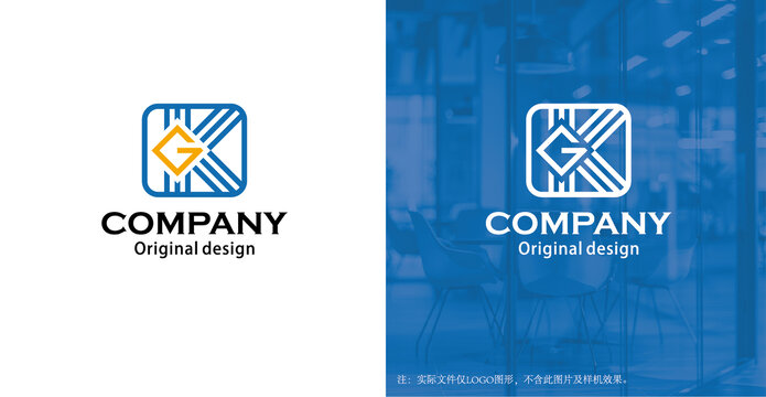 KG字母logo设计