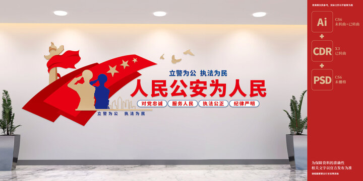 人民公安为人民文化墙