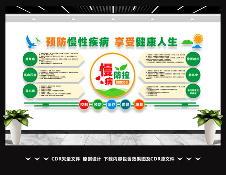 医院慢病防控文化墙
