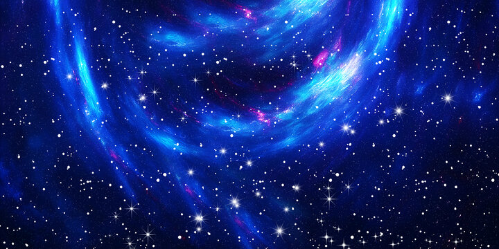 ktv蓝色意境星空背景墙