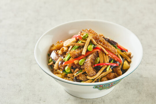 雪菜毛豆肉丝