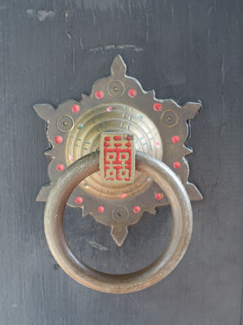 囍字门把手