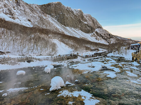 长白山雪景