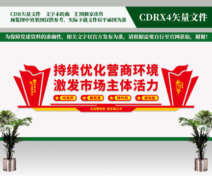 优化营商环境文化墙